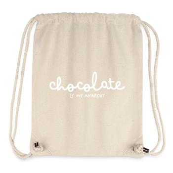 LE CHOCOLAT, C’EST MON ANARCHIE - Sac à cordon recyclé Stanley/Stella - blanc naturel - Devant