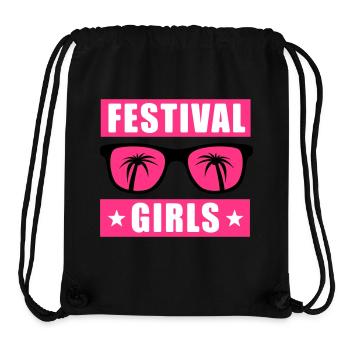 Festival T-Shirt, Konzert T-Shirt, Party T-Shirt - Stanley/Stella recycelter Gym Bag - Schwarz - Vorne