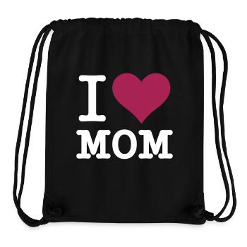 I Love Mom - Stanley/Stella recycelter Gym Bag - Schwarz - Vorne