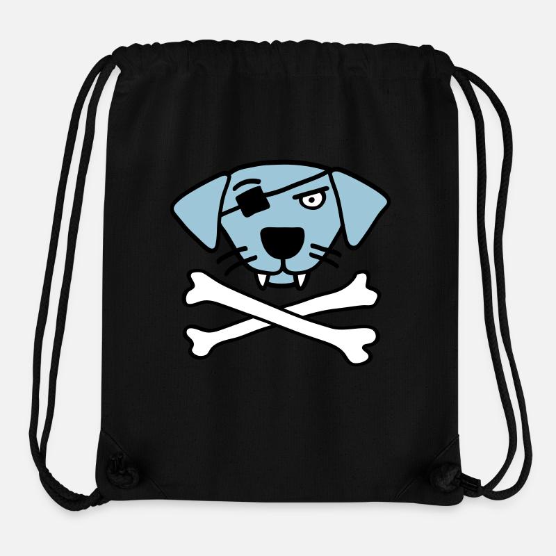 pirate_dog_042013_a_3c - Sac à cordon recyclé Stanley/Stella - noir
