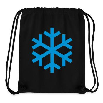 Snowflake Weather Icon Icon - Stanley/Stella Recycled Gym Bag - black - Front