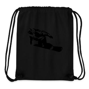snowboarder winter sport snow descent downhill - Stanley/Stella Recycled Gym Bag - black - Front
