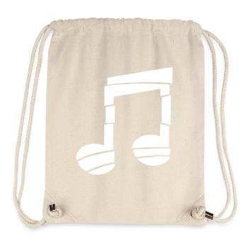 Musik Note Rillen Streifen Techno Party Musiknote - Stanley/Stella recycelter Gym Bag - Naturweiß - Vorne