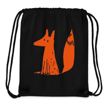Renard roux1 mam - Sac à cordon recyclé Stanley/Stella - noir - Devant