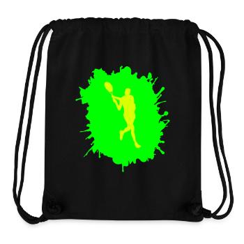 tennis klecks - Stanley/Stella recycelter Gym Bag - Schwarz - Vorne