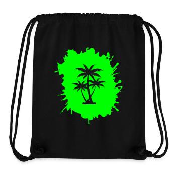 palmen klecks - Stanley/Stella recycelter Gym Bag - Schwarz - Vorne