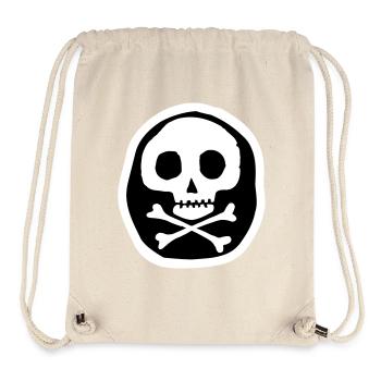 Schädel & Knochen - Stanley/Stella recycelter Gym Bag - Naturweiß - Vorne