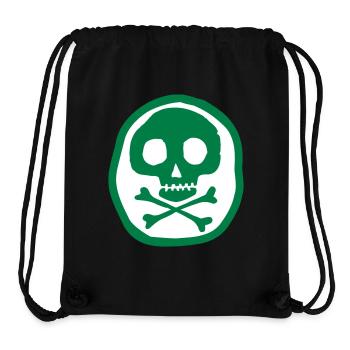 Schädel und Knochen - Stanley/Stella recycelter Gym Bag - Schwarz - Vorne
