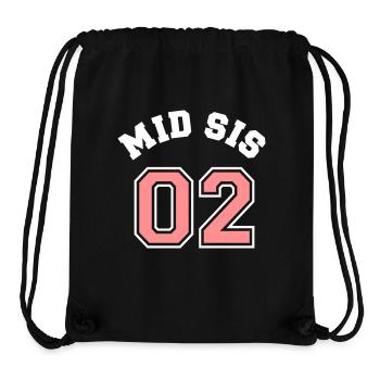Mid Sis 02 - Middle Sister - Mittlere Schwester - Stanley/Stella recycelter Gym Bag - Schwarz - Vorne