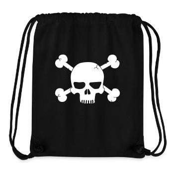 Skull - Stanley/Stella recycelter Gym Bag - Schwarz - Vorne