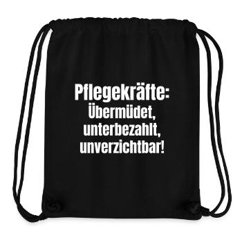 Pflegekräfte sind unverzichtbar. - Stanley/Stella recycelter Gym Bag - Schwarz - Vorne