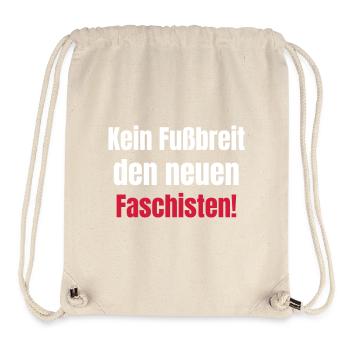 Kein Fußbreit den neuen Faschisten! - Stanley/Stella recycelter Gym Bag - Naturweiß - Vorne