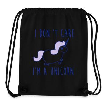 i dont care im a unicorn - Sac à cordon recyclé Stanley/Stella - noir - Devant