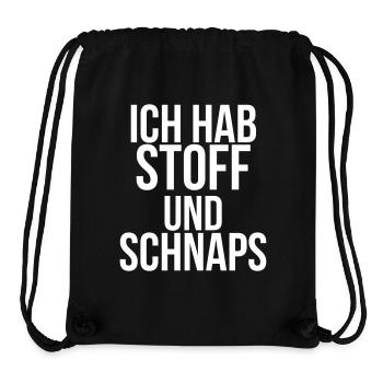 Ich hab Stoff und Schnaps - Stanley/Stella recycelter Gym Bag - Schwarz - Vorne