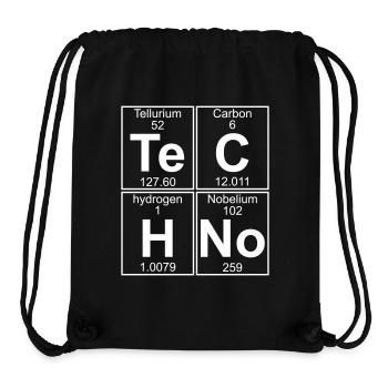 Te-C-H-No (techno) - Stanley/Stella Recycled Gym Bag - black - Front