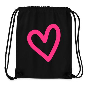 Herz Zeichnung Umriss - Stanley/Stella recycelter Gym Bag - Schwarz - Vorne