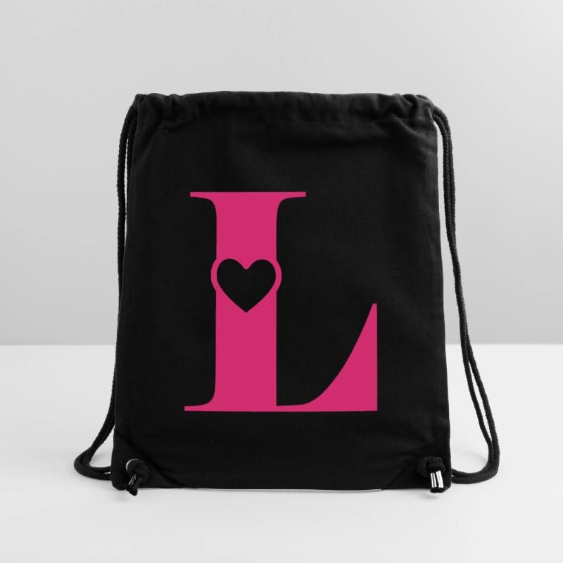 Buchstabe L Anfangsbuchstabe mit Herz Stanley/Stella recycelter Gym Bag