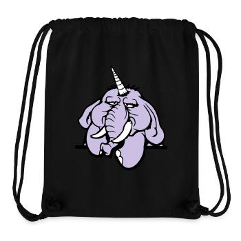Unicorn, elephant, bad-tempered, angry, sad - Stanley/Stella Recycled Gym Bag - black - Front