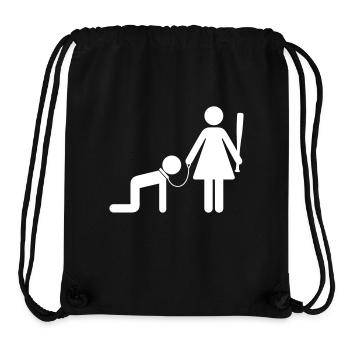Une femme détient un homme comme esclave - Sac à cordon recyclé Stanley/Stella - noir - Devant