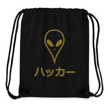 Alien japonais Hacker - Sac à cordon recyclé Stanley/Stella - noir - Devant