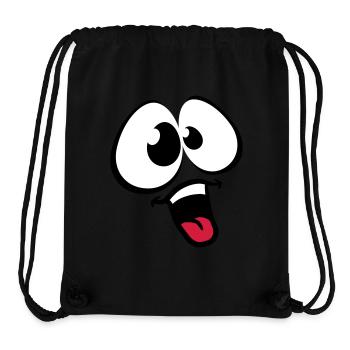 Funny Comic Face - Stanley/Stella Recycled Gym Bag - black - Front
