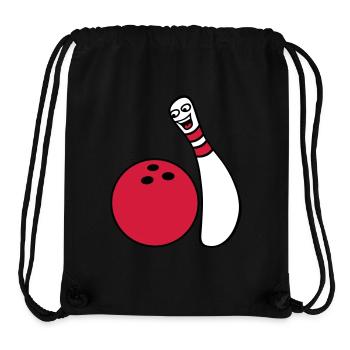 Cheeky Comic Bowling Pin - Stanley/Stella recycelter Gym Bag - Schwarz - Vorne