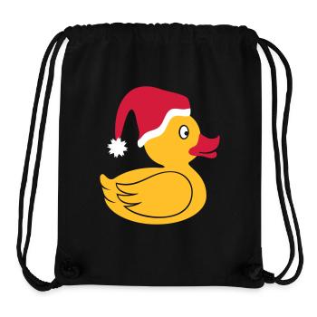 Christmas Duck Xmas Rubber Duck Fun Kids - Stanley/Stella Recycled Gym Bag - black - Front