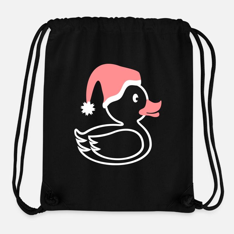 Christmas duck light line rubber duck - Stanley/Stella Recycled Gym Bag - black