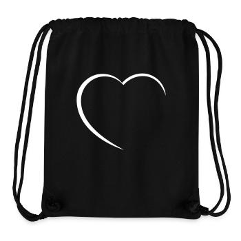 Herz // Liebe // Valentinstag // Geburtstag - Stanley/Stella recycelter Gym Bag - Schwarz - Vorne