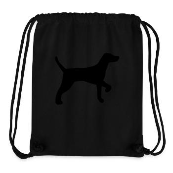 Chien de chasse - Sac à cordon recyclé Stanley/Stella - noir - Devant
