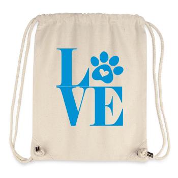Amour des chiens - Sac à cordon recyclé Stanley/Stella - blanc naturel - Devant