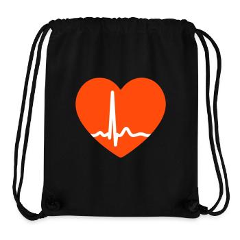 EKG-LEITUNG HERZ - Stanley/Stella recycelter Gym Bag - Schwarz - Vorne