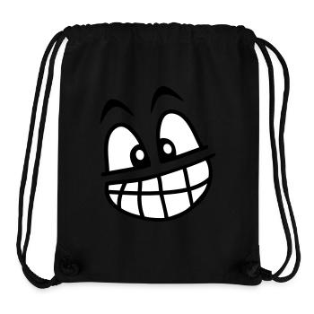grin_face_2c - Stanley/Stella recycelter Gym Bag - Schwarz - Vorne