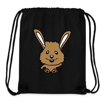 Hase Kaninchen Häschen Cartoon Kleintier niedlich - Stanley/Stella recycelter Gym Bag - Schwarz - Vorne