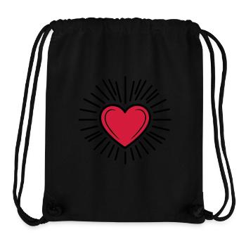 Herz Symbolik - Stanley/Stella recycelter Gym Bag - Schwarz - Vorne