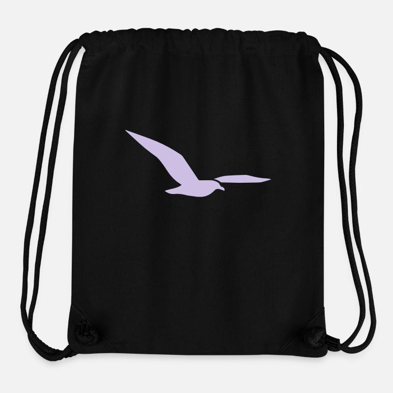 mouette - Sac à cordon recyclé Stanley/Stella - noir