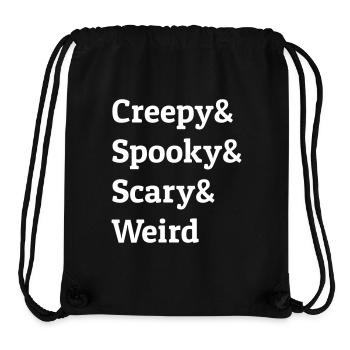 Halloween Creepy Spooky Scary Weird - Stanley/Stella Recycled Gym Bag - black - Front