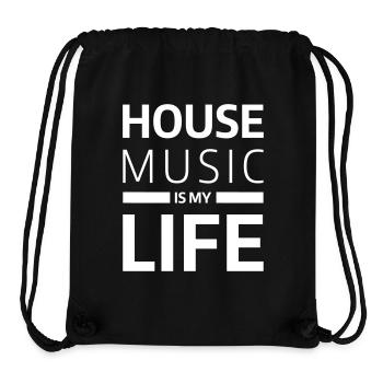 house music is my life techno Club DJ Musik - Stanley/Stella Recycled Gym Bag - black - Front