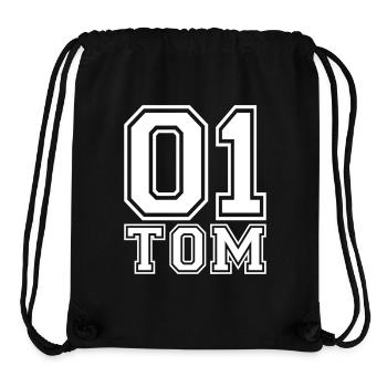 Tom - Nom - Sac à cordon recyclé Stanley/Stella - noir - Devant