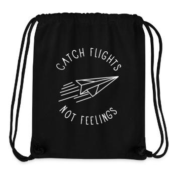 catch flights not feelings - Stanley/Stella recycelter Gym Bag - Schwarz - Vorne