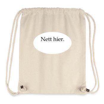 Nett hier Blanko Vorlage - Stanley/Stella recycelter Gym Bag - Naturweiß - Vorne