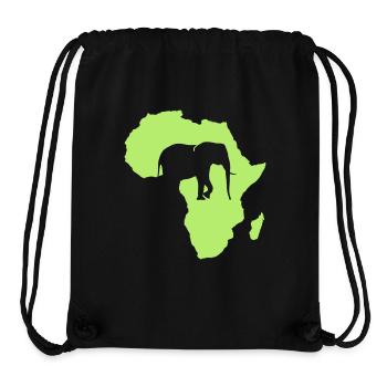 African Elephant - Stanley/Stella Recycled Gym Bag - black - Front