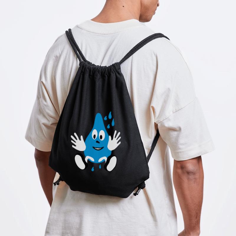lachender Regentropfen,laughing small drops, Stanley/Stella Recycled Gym Bag