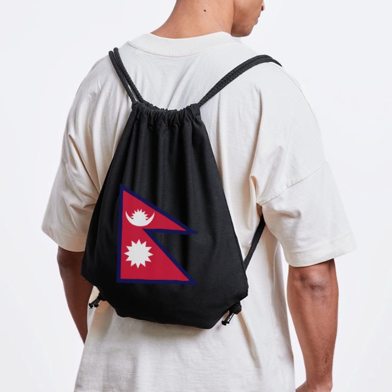 Drapeau du Népal Sac à cordon recyclé Stanley/Stella