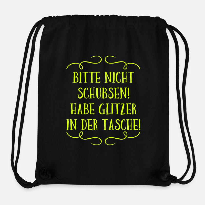Bitte nicht schubsen! - Stanley/Stella recycelter Gym Bag - Schwarz