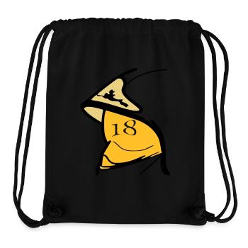Casque F1 visière jaune 18 - Sac à cordon recyclé Stanley/Stella - noir - Devant