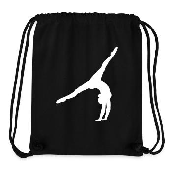 Turnerin macht Radschlag - Stanley/Stella recycelter Gym Bag - Schwarz - Vorne