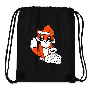 Fuchs Rotfuchs Weihnachtsmann Weihnachten Geschenk - Stanley/Stella recycelter Gym Bag - Schwarz - Vorne