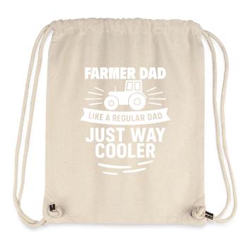 Papa fermier – juste beaucoup plus cool - Sac à cordon recyclé Stanley/Stella - blanc naturel - Devant