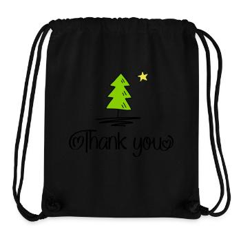 Thank you for Christmas - Stanley/Stella Recycled Gym Bag - black - Front